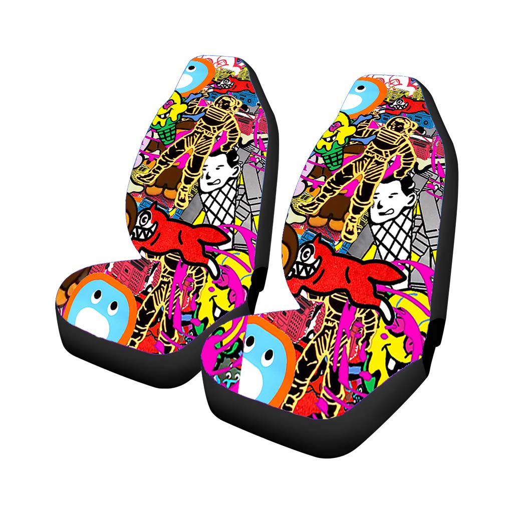 Hype Patch Pattern Rear Car Seat Covers