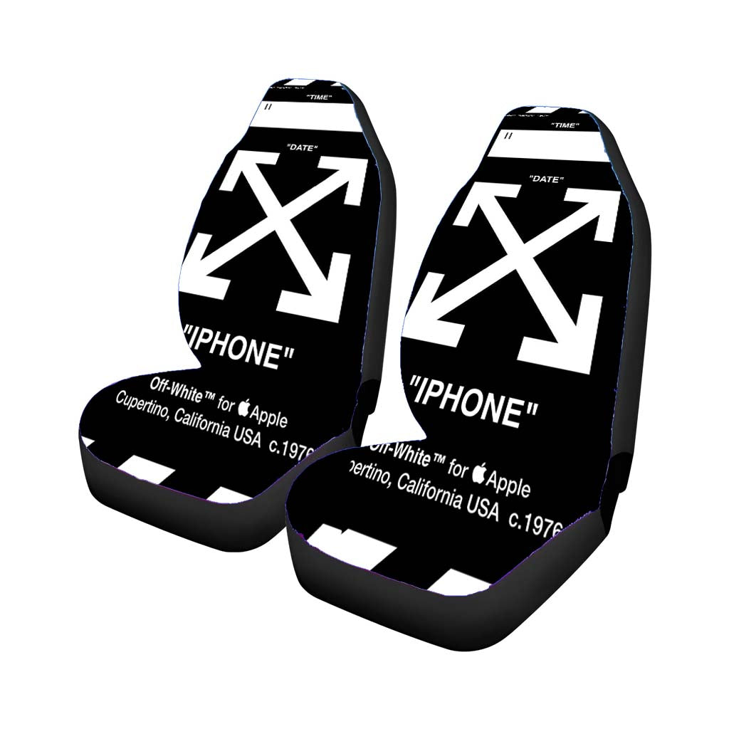 Iphone Off White Rear Car Seat Covers