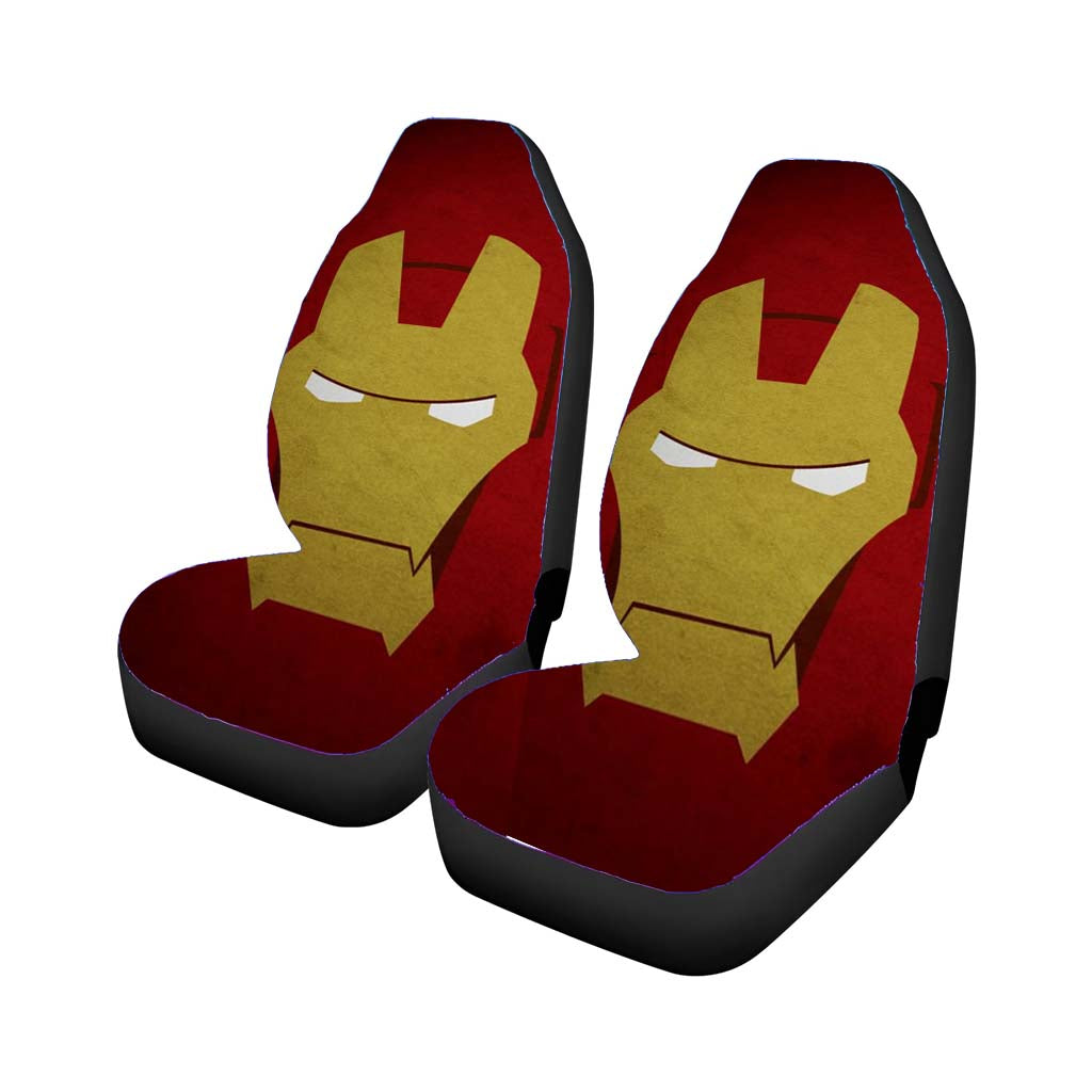 Iron Man Face Rear Car Seat Covers