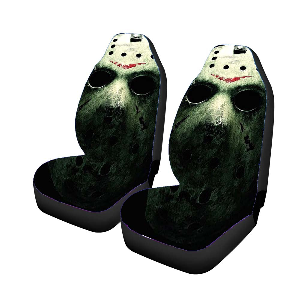 Jason Friday The 13Th Mask Rear Car Seat Covers