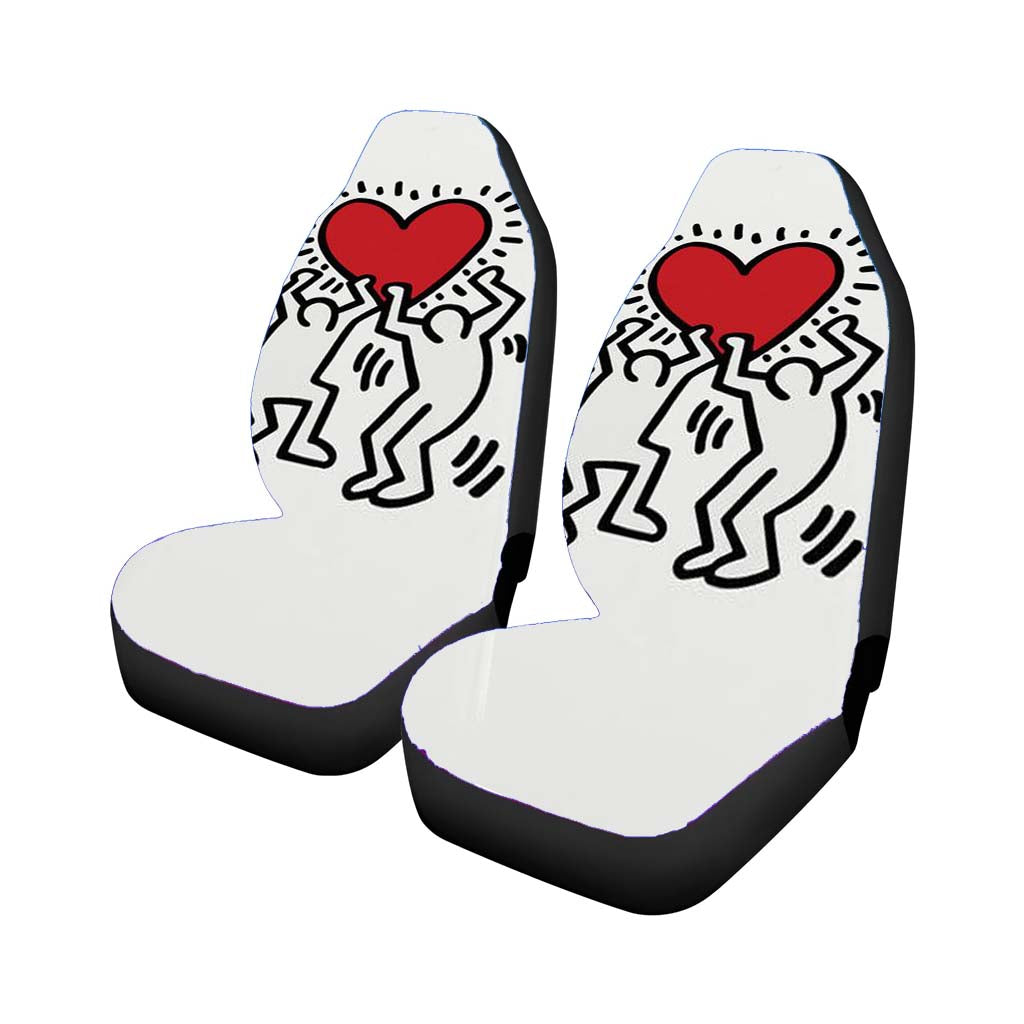 Keith Haring Love Rear Car Seat Covers