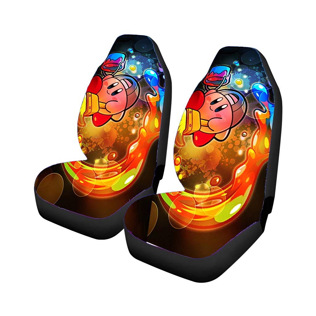 Kirby Cute Art Rear Car Seat Covers
