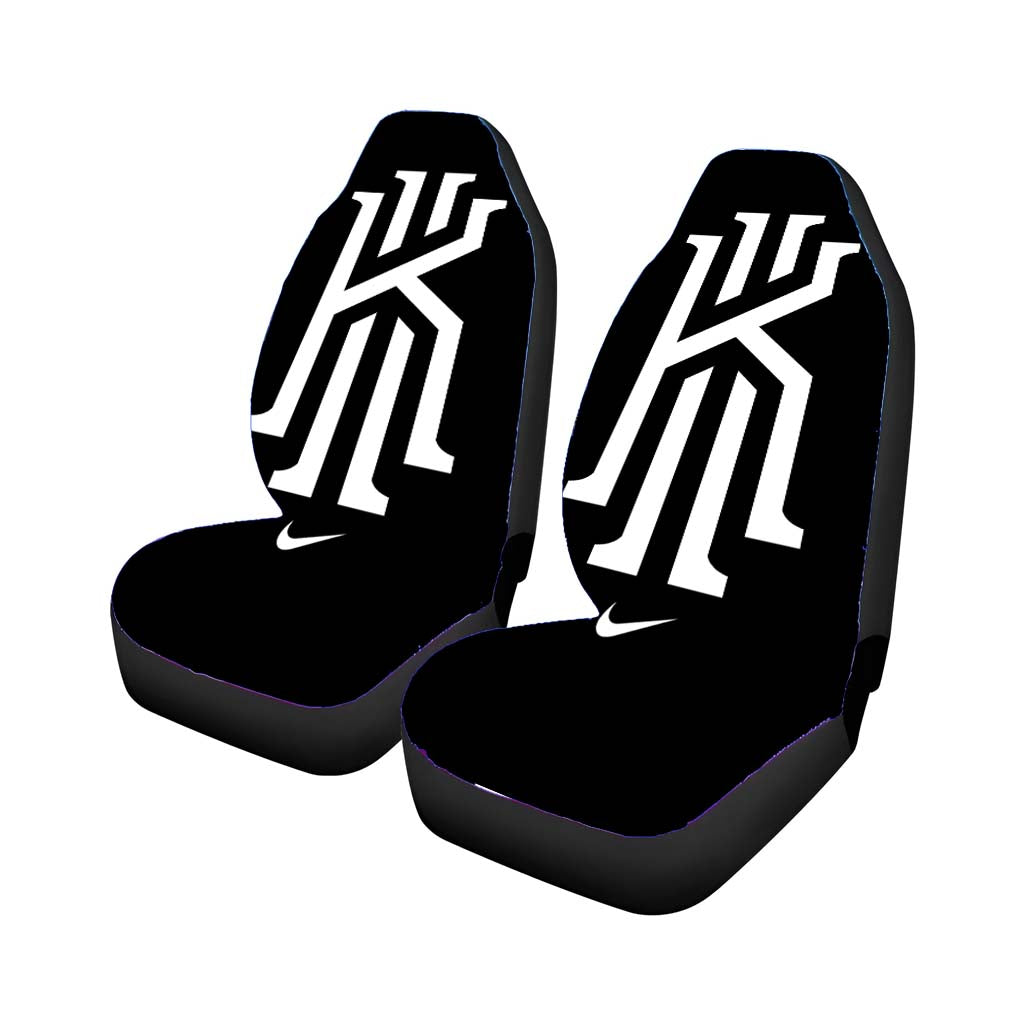 Kyrie Irving Nike Black White Logo Rear Car Seat Covers