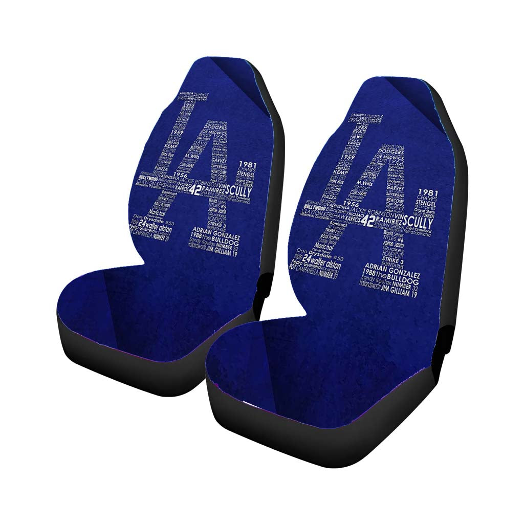 La Dodgers Typography Rear Car Seat Covers