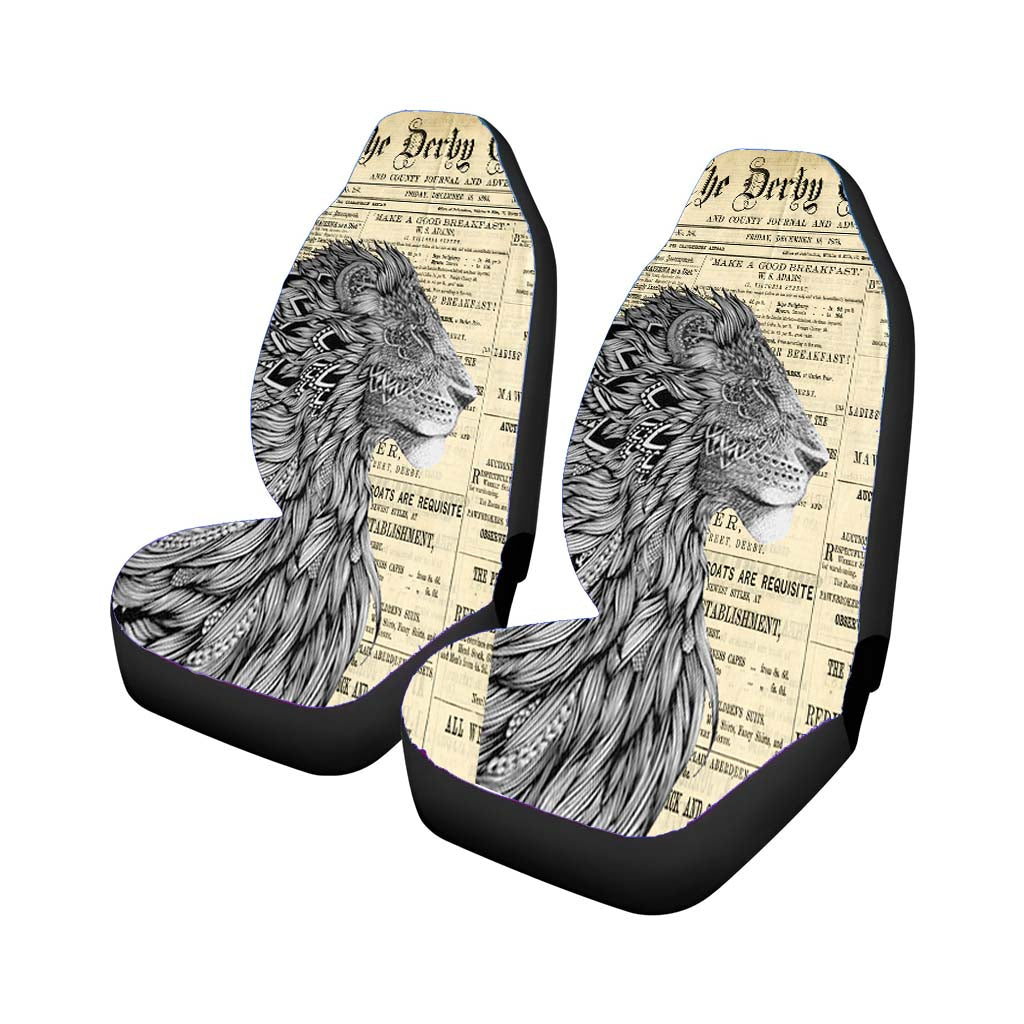 Lion King Aztec Old Newspaper Rear Car Seat Covers