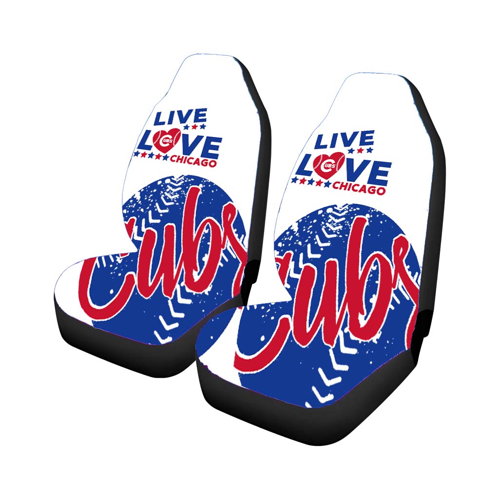 Live Love Chicago Cubs Rear Car Seat Covers