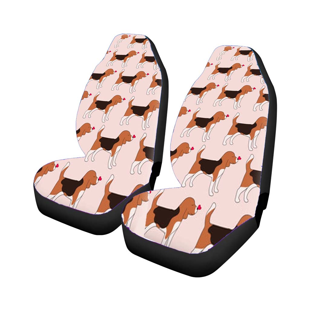 Love Beagle - Dog Pattern Rear Car Seat Covers