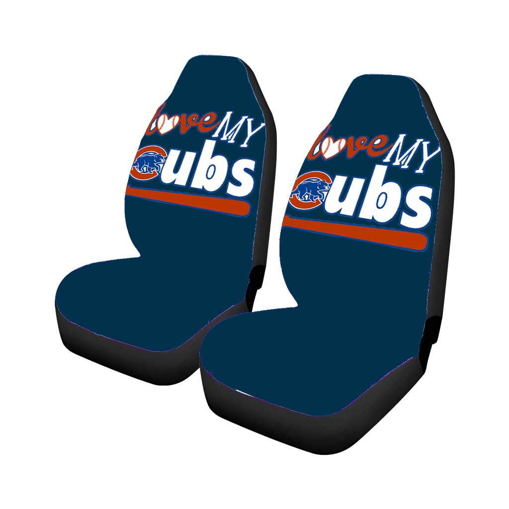 Love My Chicago Cubs Rear Car Seat Covers