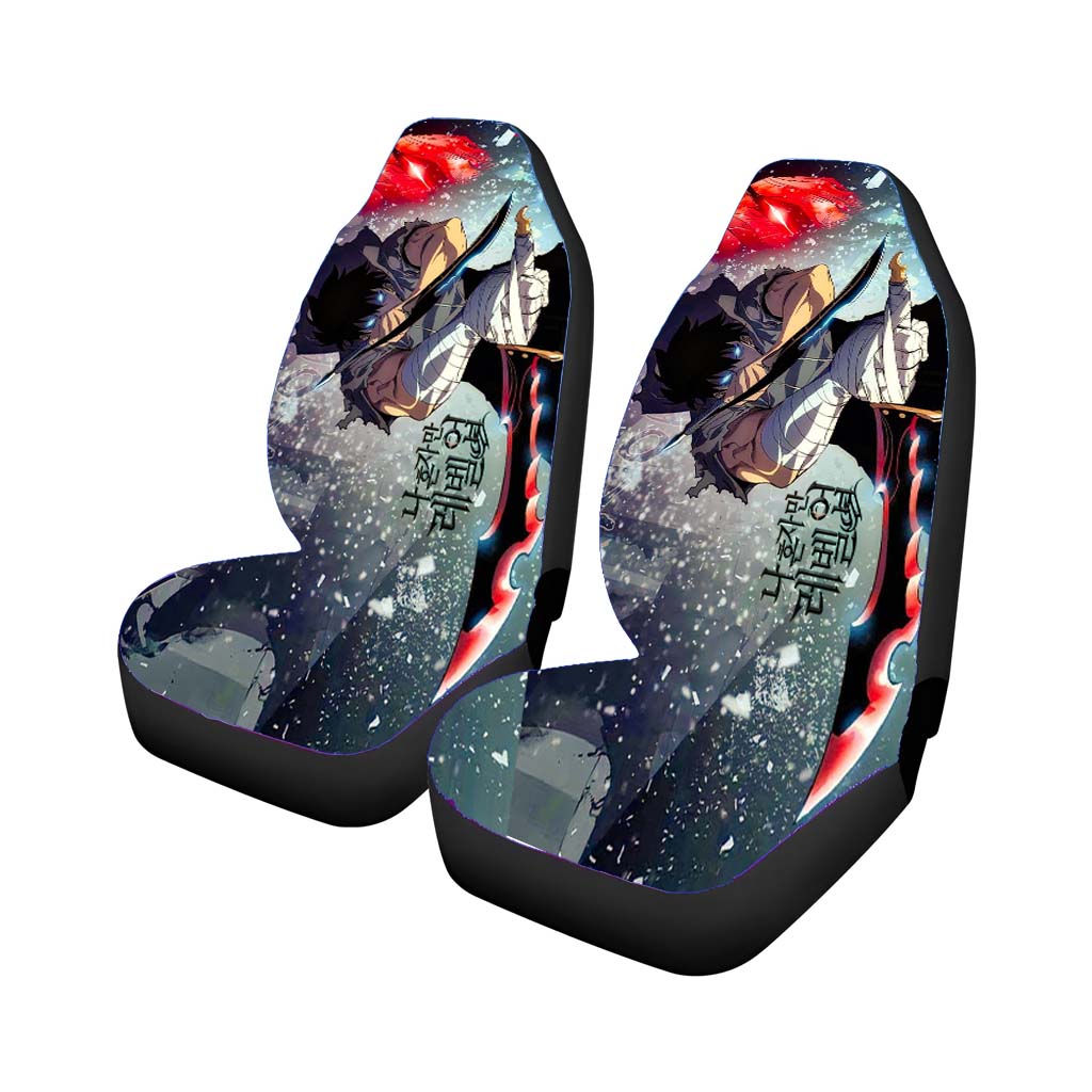 Manhwa Solo Leveling Sung Jin Woo Level S Rear Car Seat Covers