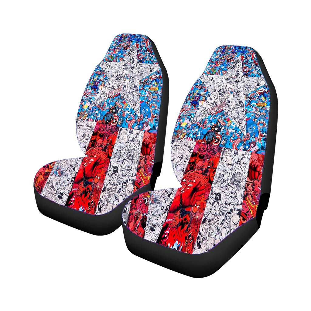 Marvel Captain America Rear Car Seat Covers