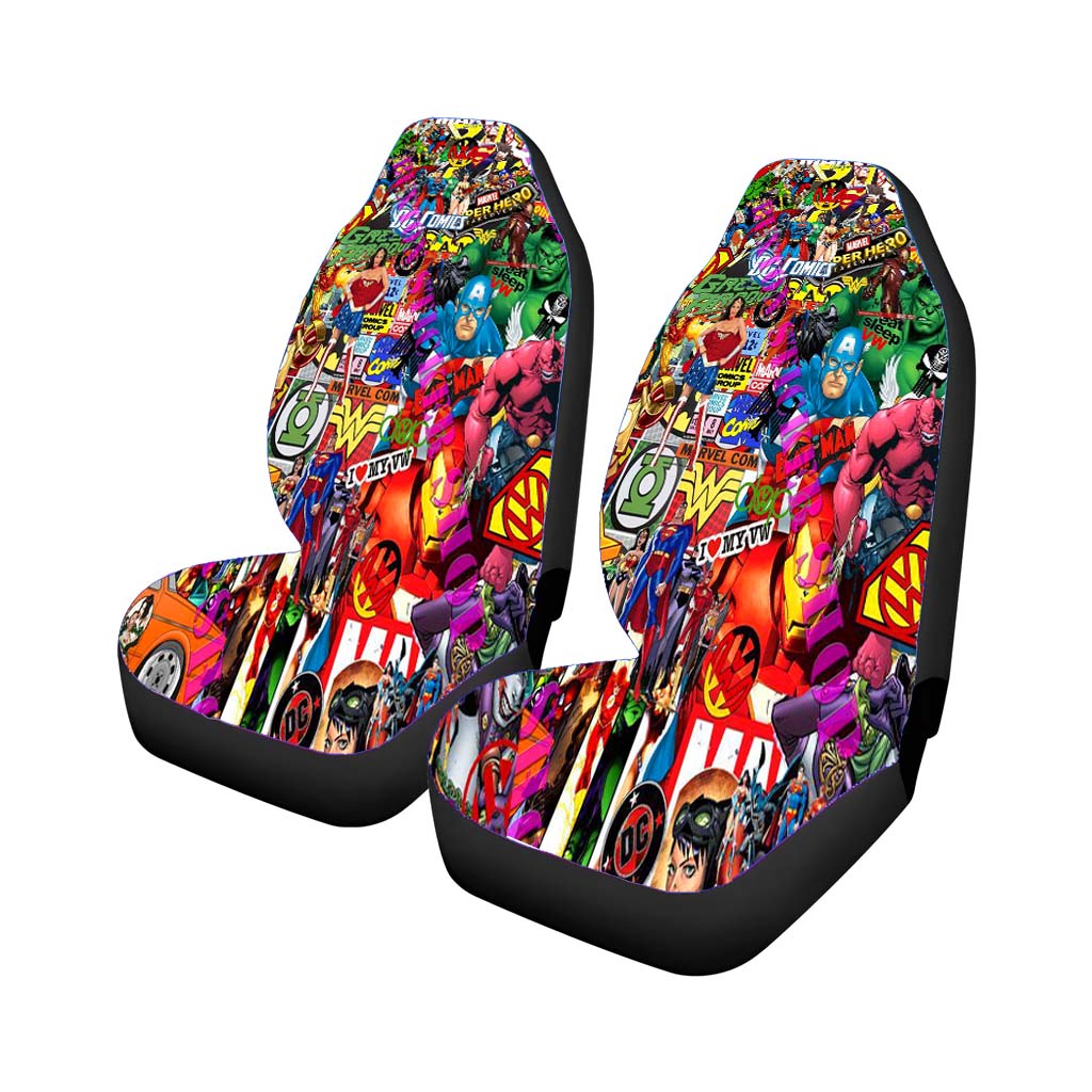 Marvel Sticker Bomb Rear Car Seat Covers