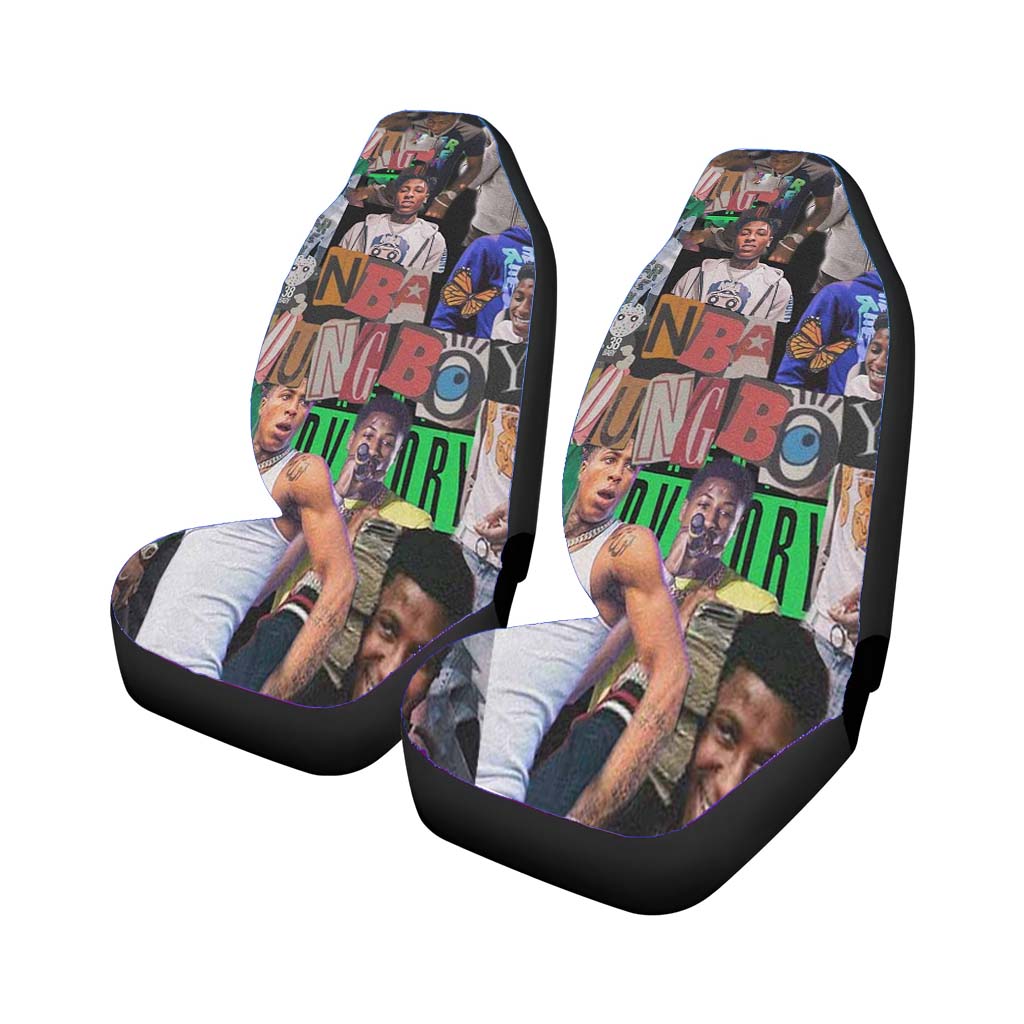 Youngboy Nba Collage 2 Rear Car Seat Covers