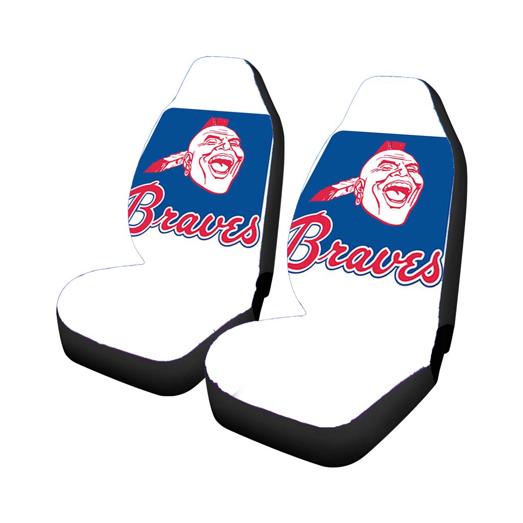 Atlanta Braves Blue Art Car Seat Covers