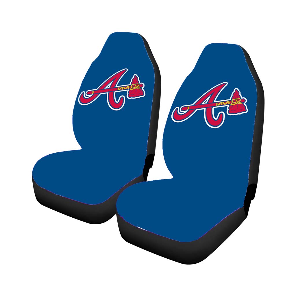 Atlanta Braves Logo Blue Car Seat Cover Waterproof Protection