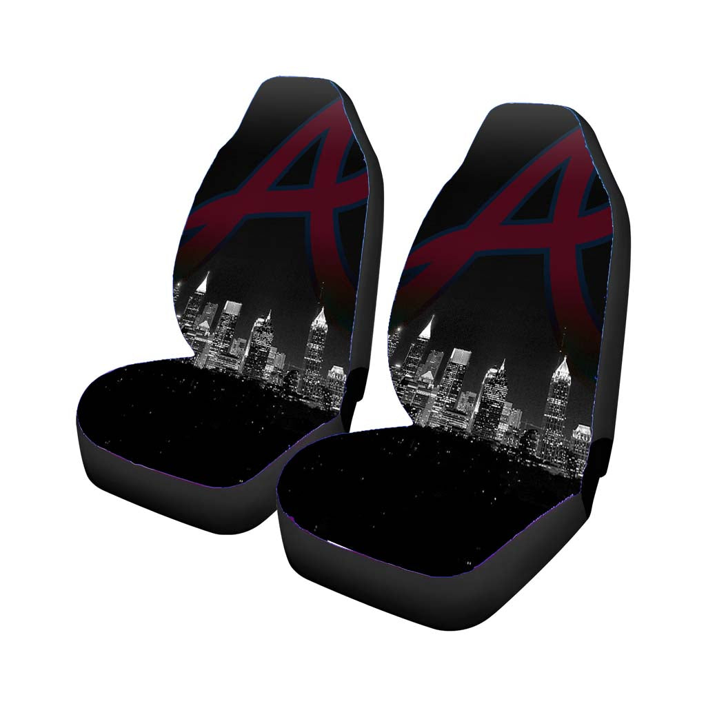 Atlanta Braves Night City Car Seat Cover Waterproof Protection
