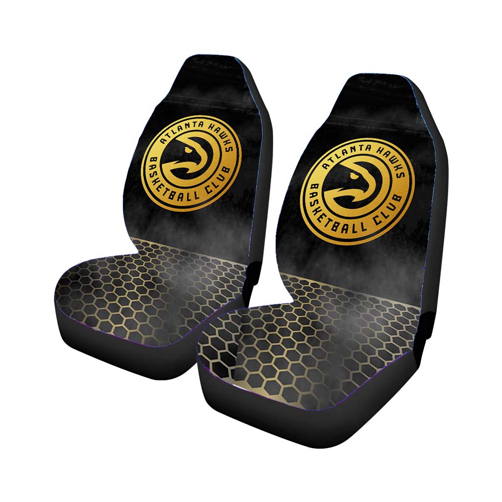 Atlanta Hawks Basketball Club Gold Logo Car Seat Cover Waterproof Protection