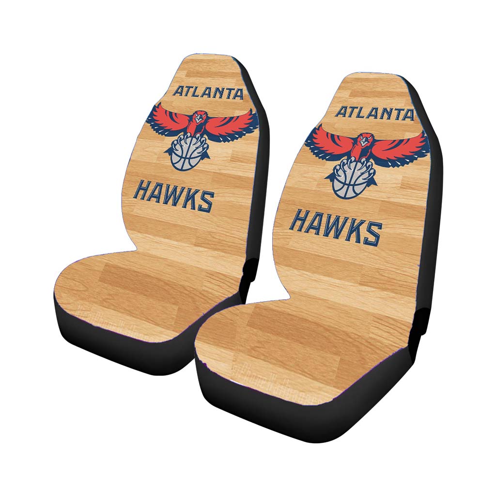Atlanta Hawks Nba Wood Logo Car Seat Cover Waterproof Protection