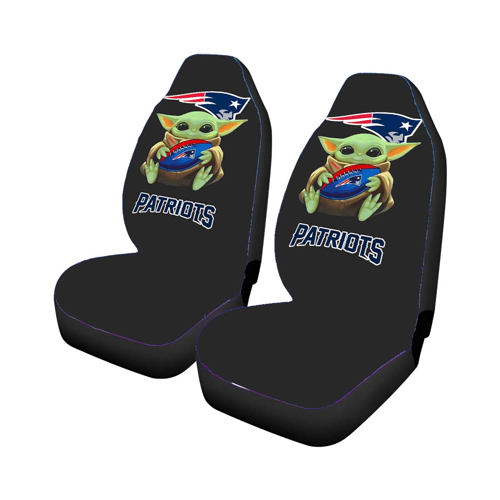 Baby Yoda Hug New England Patriots Mandalorian Car Seat Covers