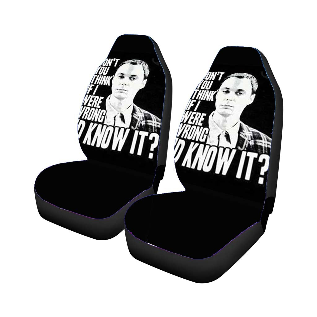 Big Bang Theory Sheldon Quote Blk Car Seat Cover Waterproof Protection