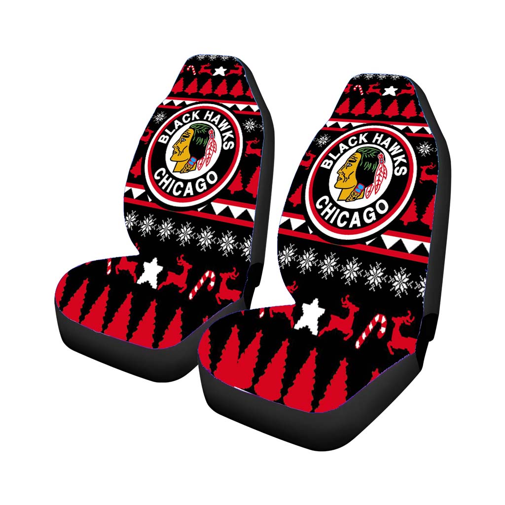 Blackhawks Chicago Christmas Winter Sweater Car Seat Covers