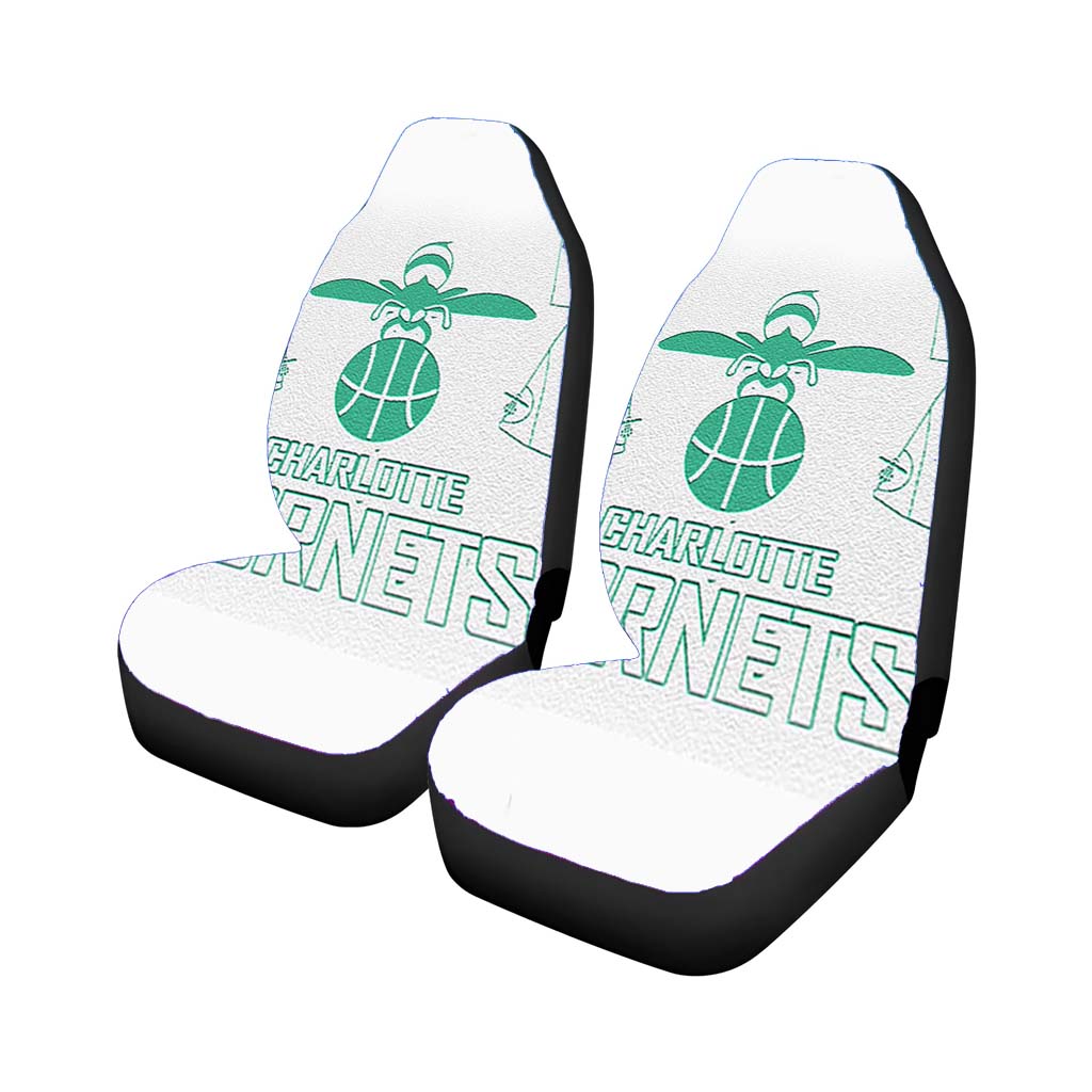 Blue White Charlotte Hornets Car Seat Covers