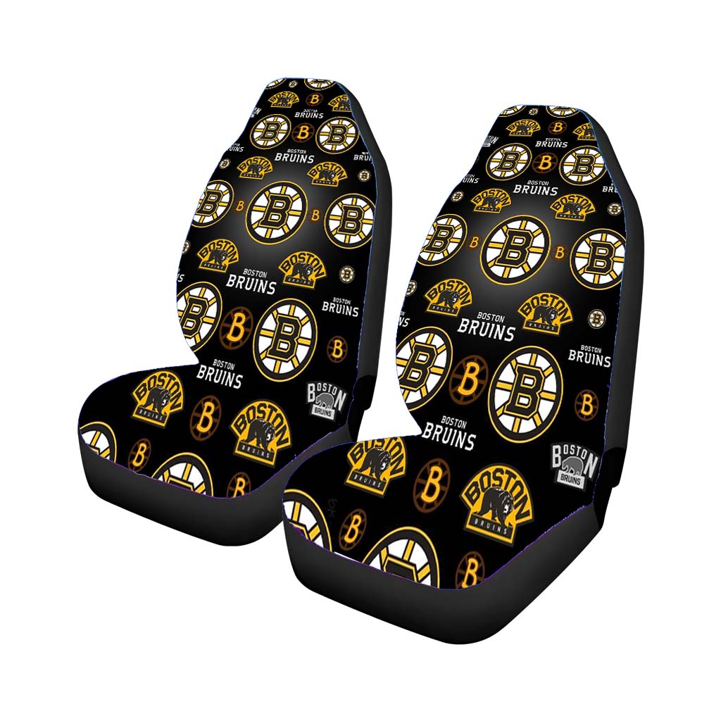 Boston Bruins Collage Rear Car Seat Covers