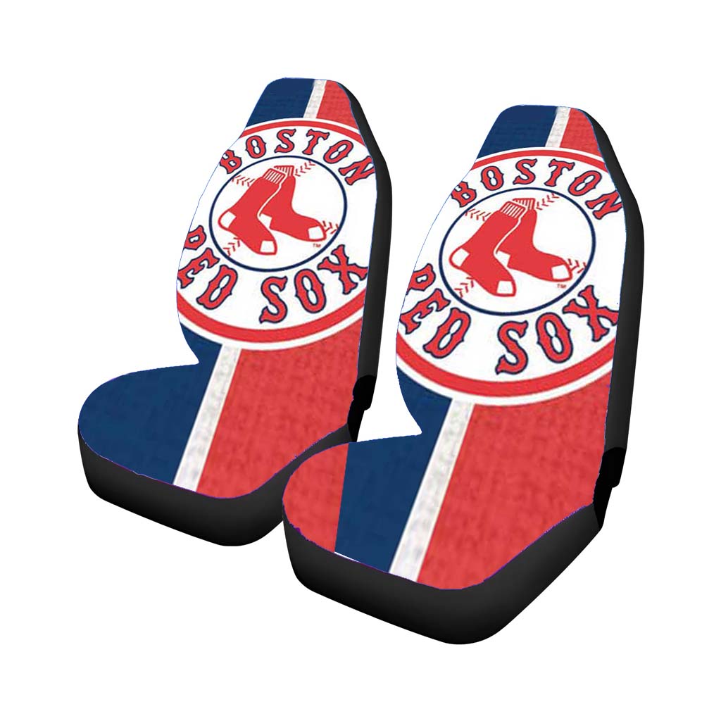 Boston Red Sox Red Blue Split Car Seat Covers