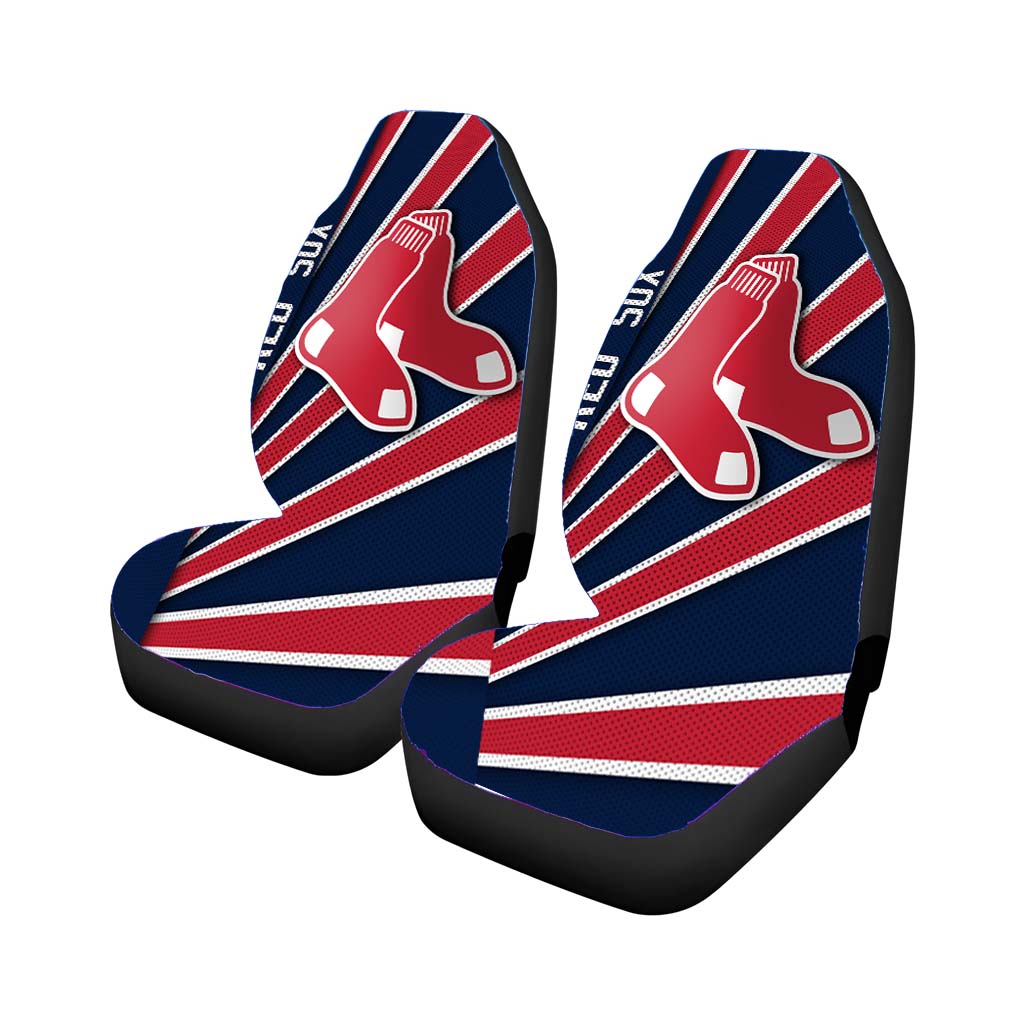 Boston Red Sox Stripe Wallpaper Car Seat Covers