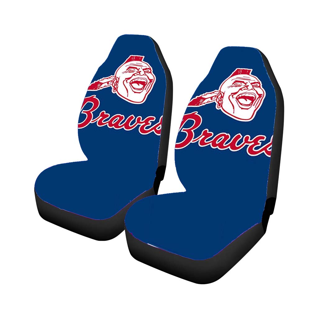 Braves Baseball Logo Blue Car Seat Covers