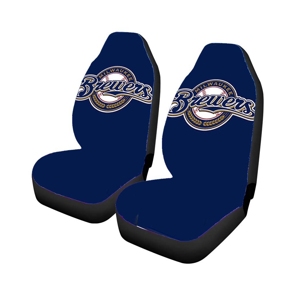 Brewers Baseball Logo Blue Rear Car Seat Covers