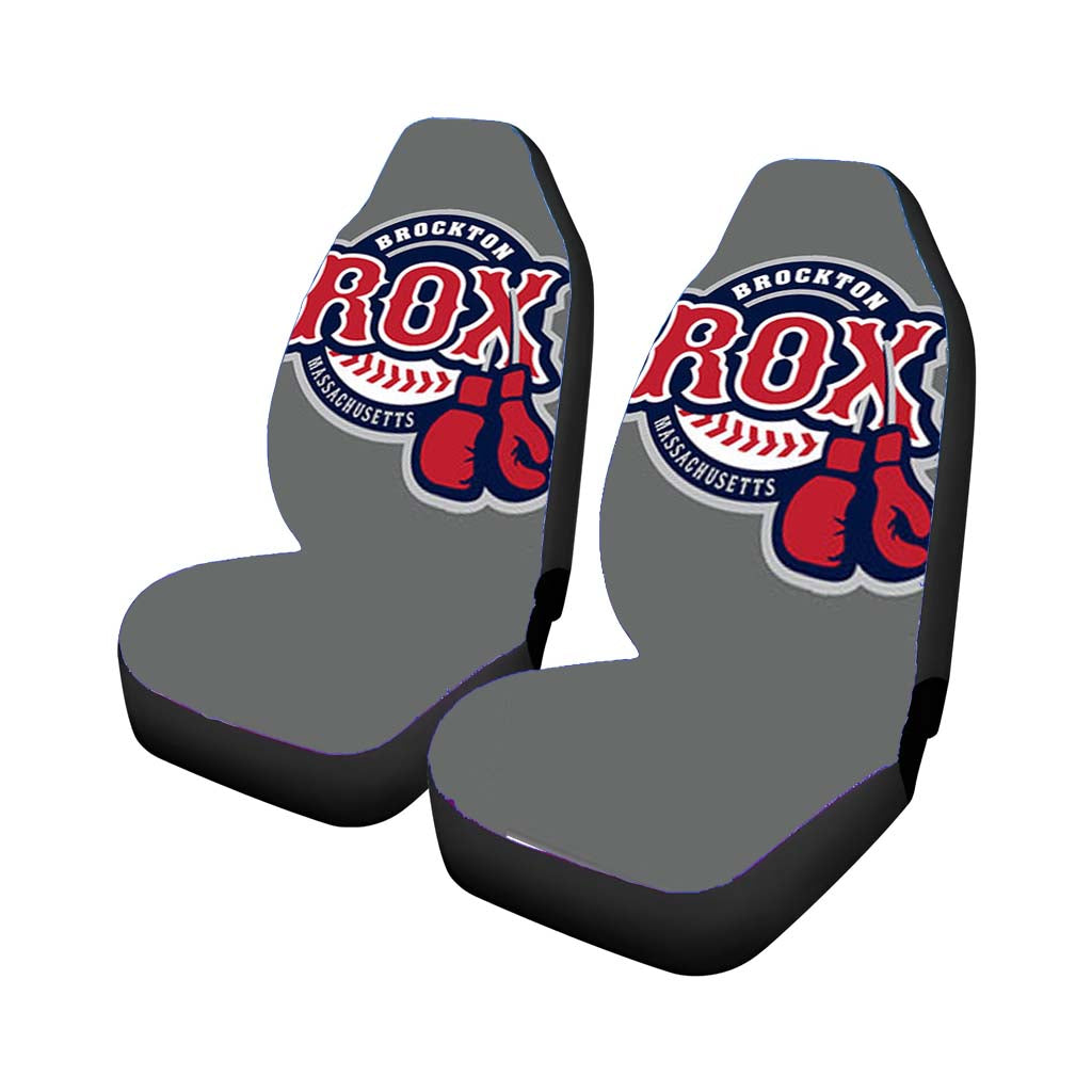 Brocton Rox Baseball Logo Gray Car Seat Covers