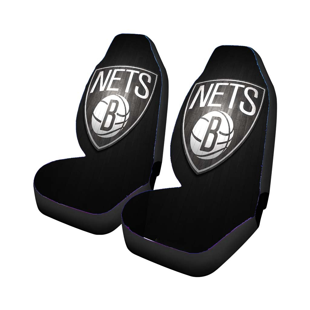 Brooklyn Nets Hardwood 2 Rear Car Seat Covers