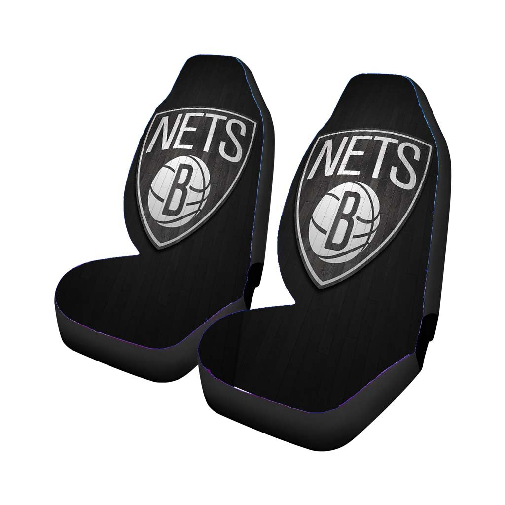 Brooklyn Nets Wood Logo Car Seat Covers