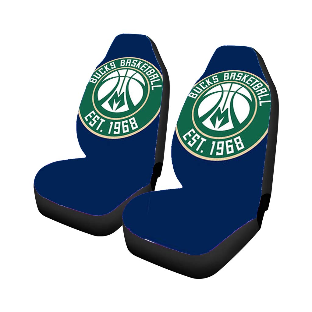 Bucks Basketball Logo Blue Car Seat Covers