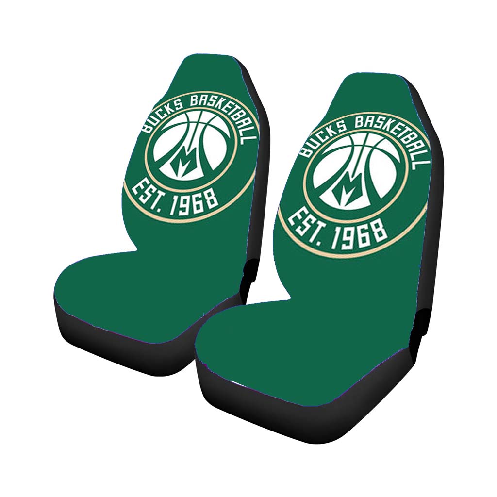 Bucks Basketball Logo Green Car Seat Covers