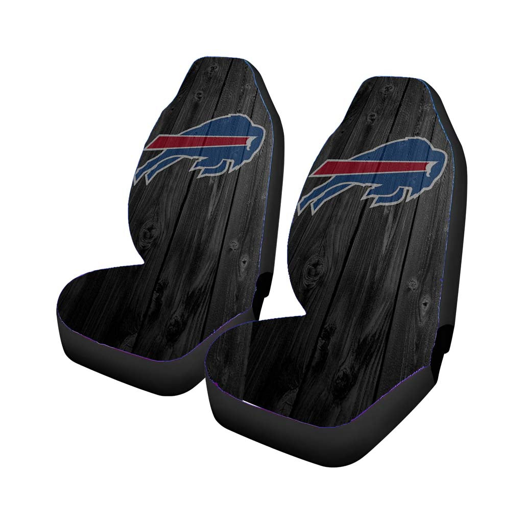 Buffalo Bills Nfl Logo Dark Wood Wallpaper Car Seat Covers