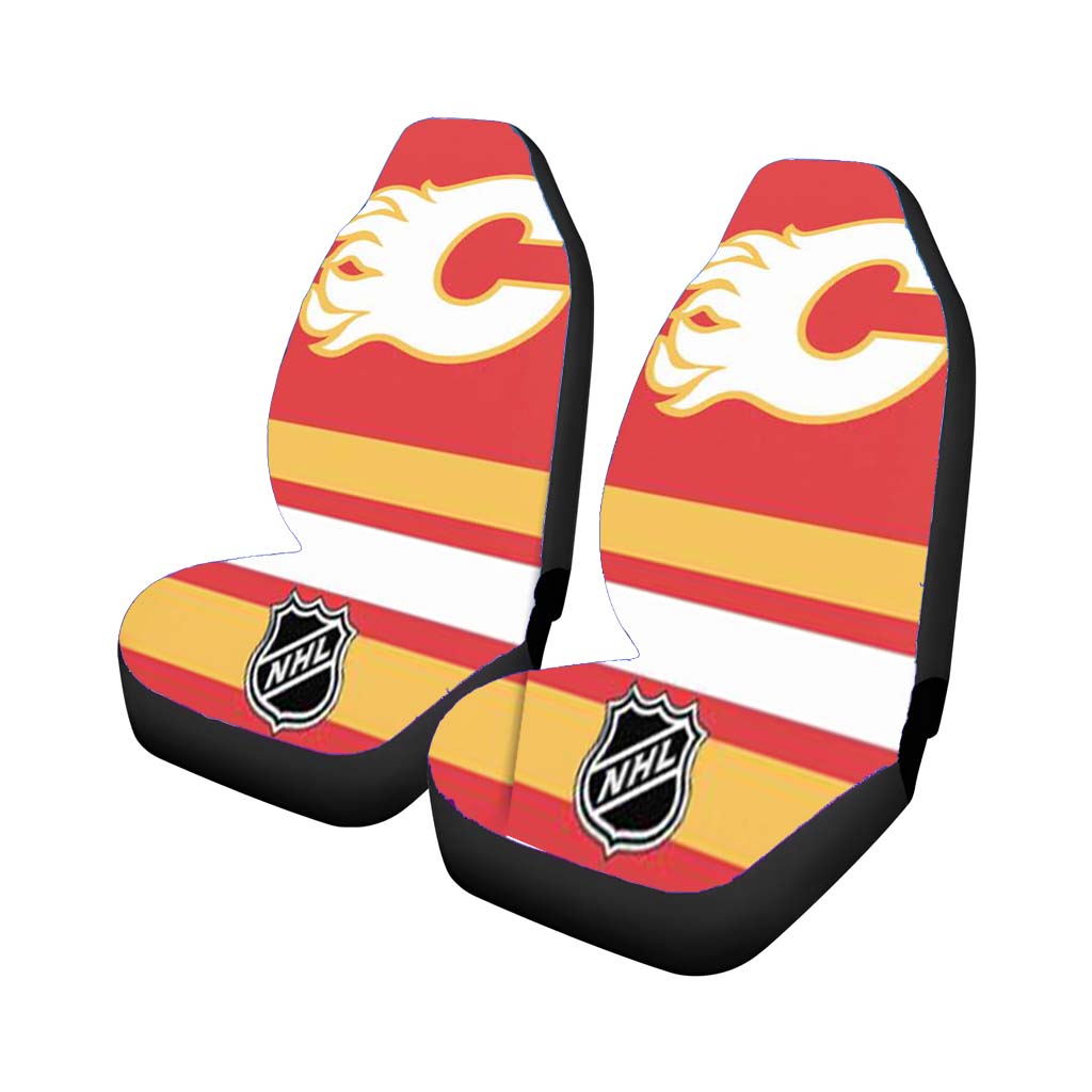 Calgary Flames Nhl Logo Car Seat Cover Waterproof Protection