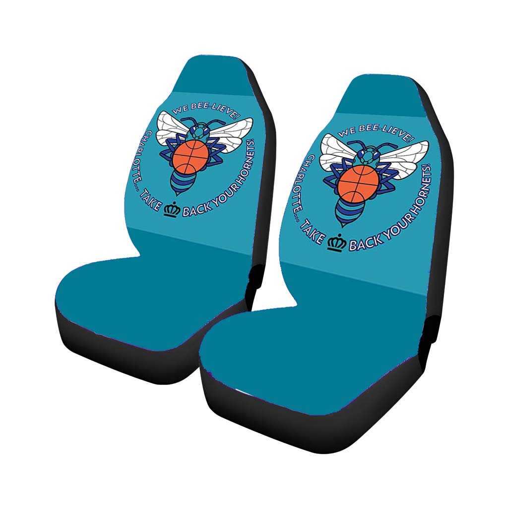 Charlotte Hornets Bee Lieve Car Seat Covers