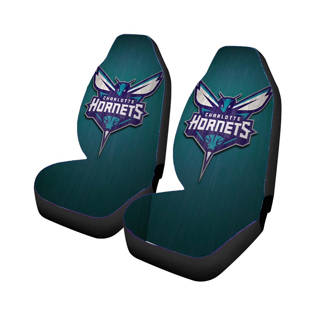 Charlotte Hornets Hardwood 2 Car Seat Covers