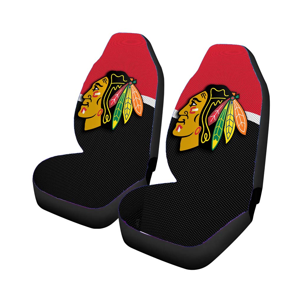 Chicago Blackhawks Logo Fiber Car Seat Covers