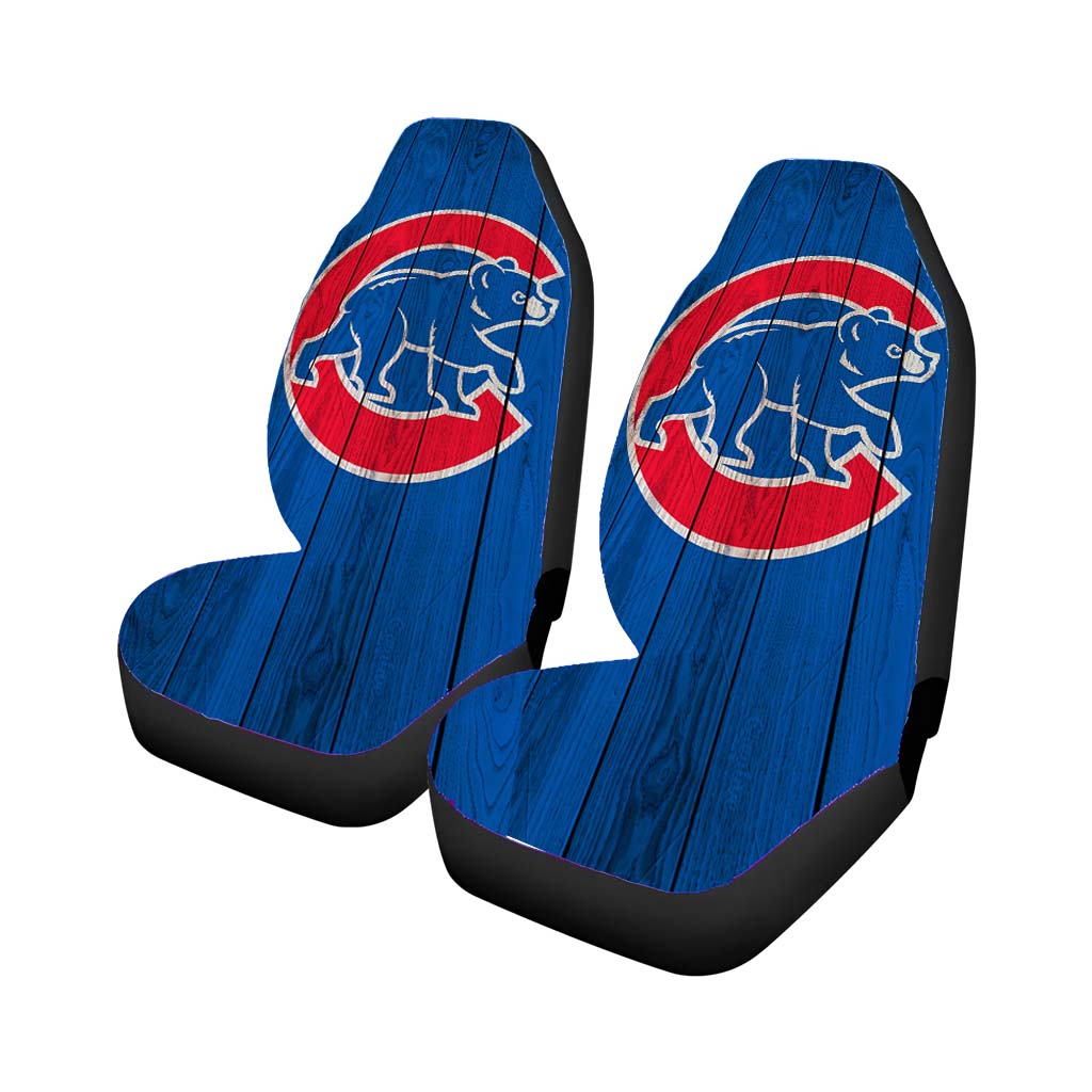 Chicago Cubs Home Baseball Wood Texture Car Seat Covers