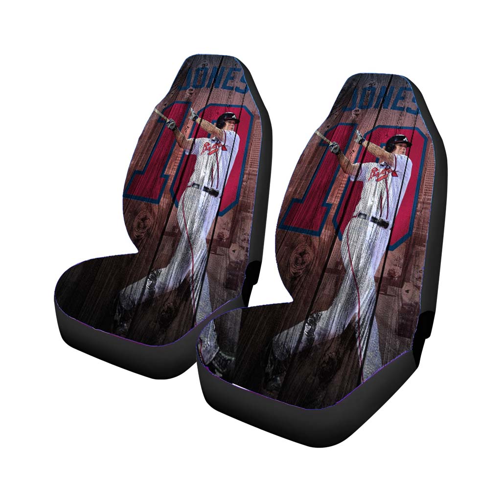 Chip Jones Mlb 10 Dark Wood Wallpaper Car Seat Covers