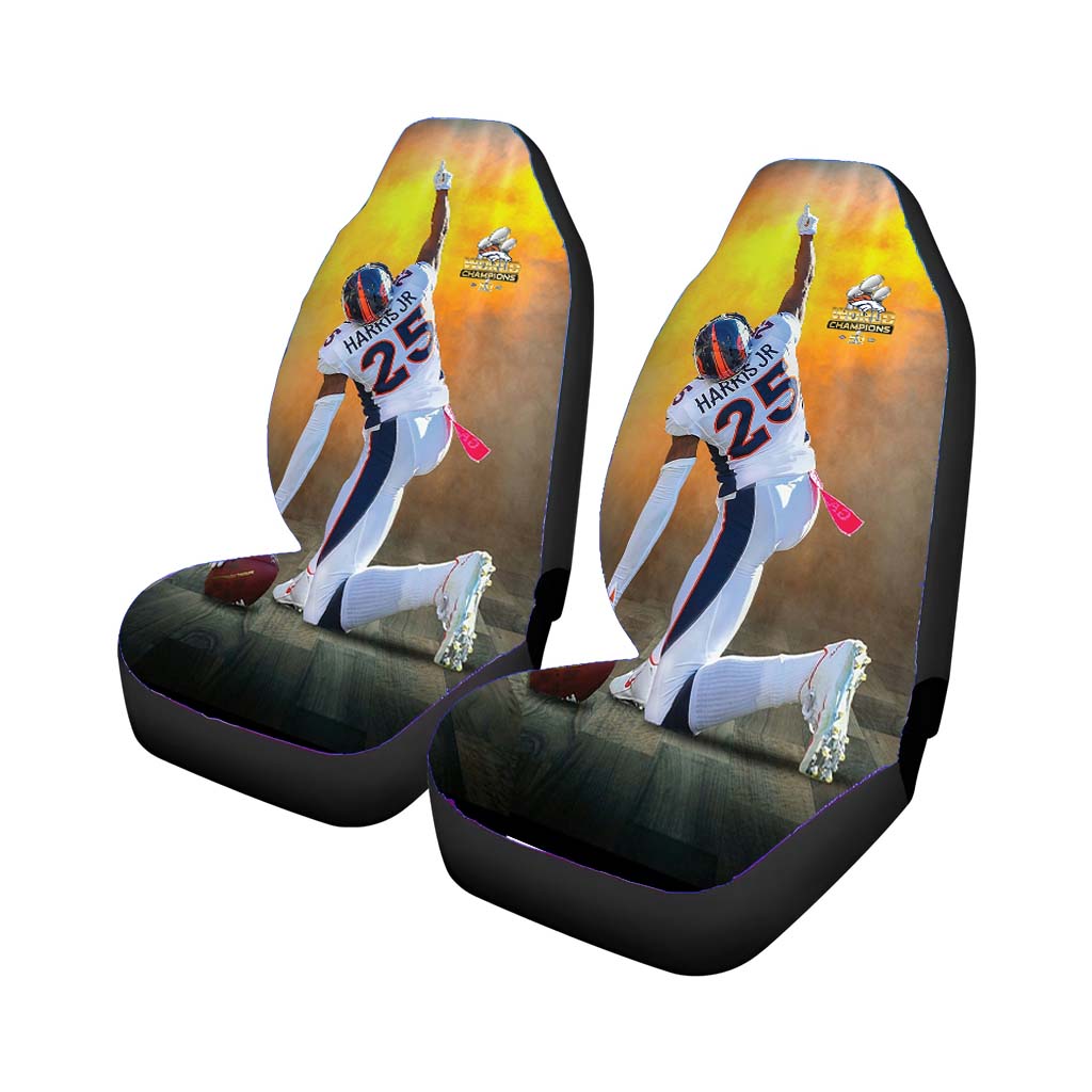 Chris Harris Jr Broncos World Champions Nfl Wallpaper Car Seat Covers