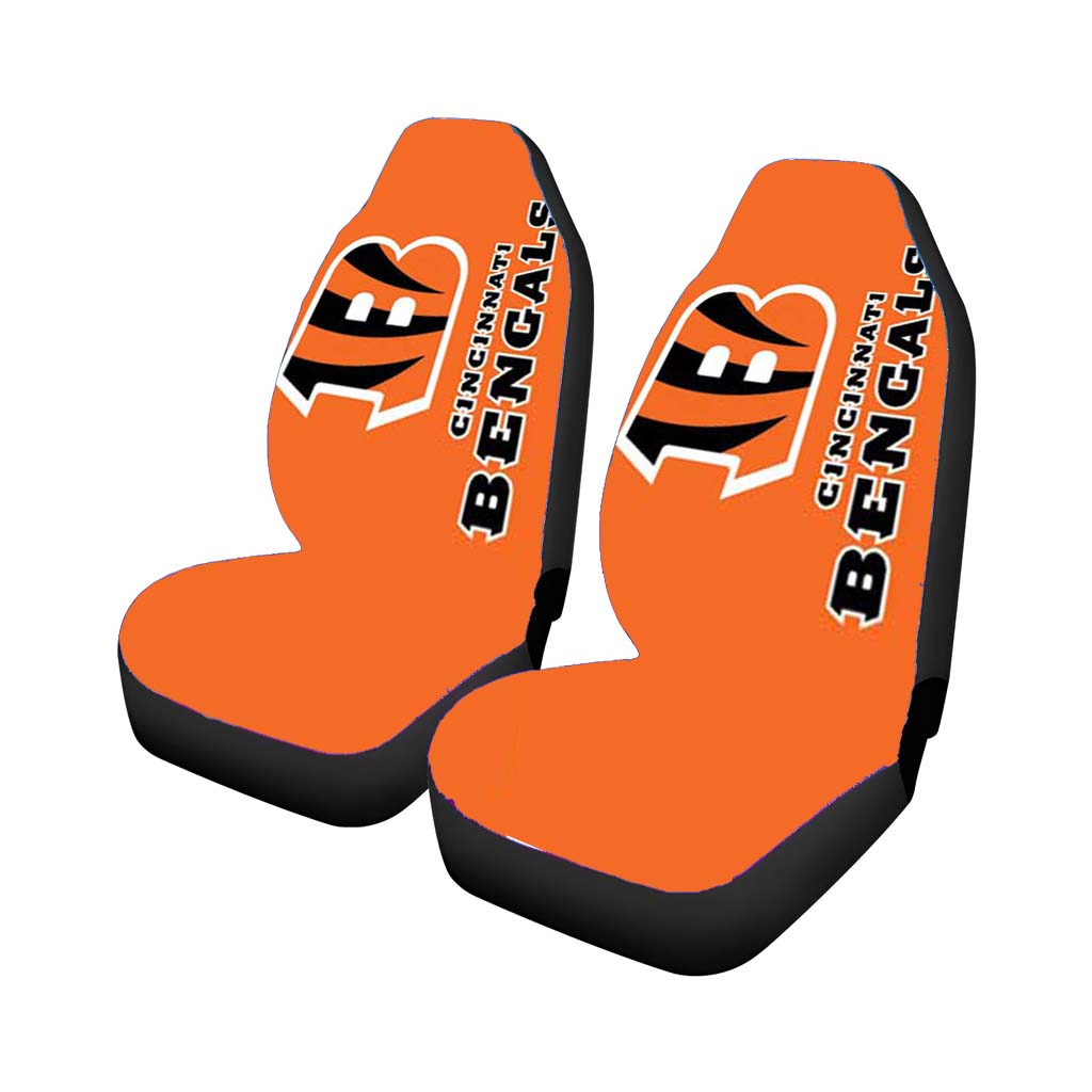 Cinncinnati Bengals Logo On Orange Car Seat Covers