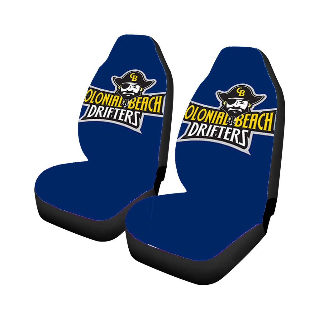 Colonial Beach Drifters Baseball Logo Blue Car Seat Covers