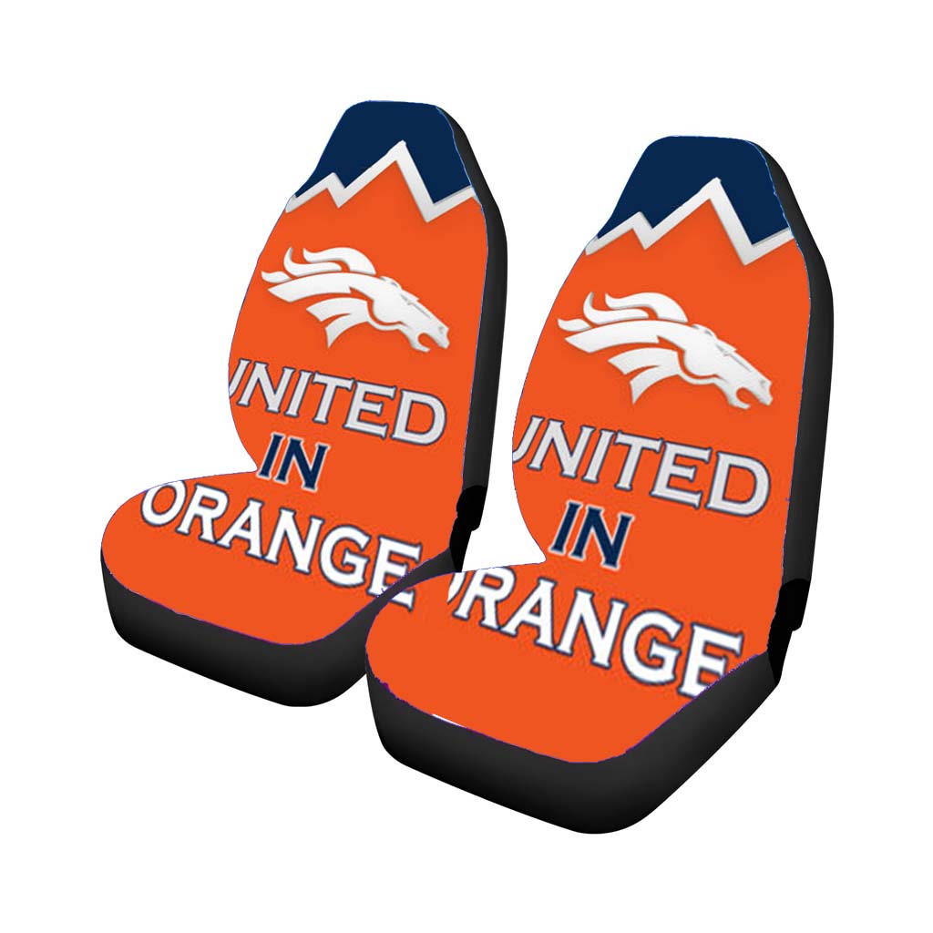 Denver Broncos United In Orange Car Seat Covers