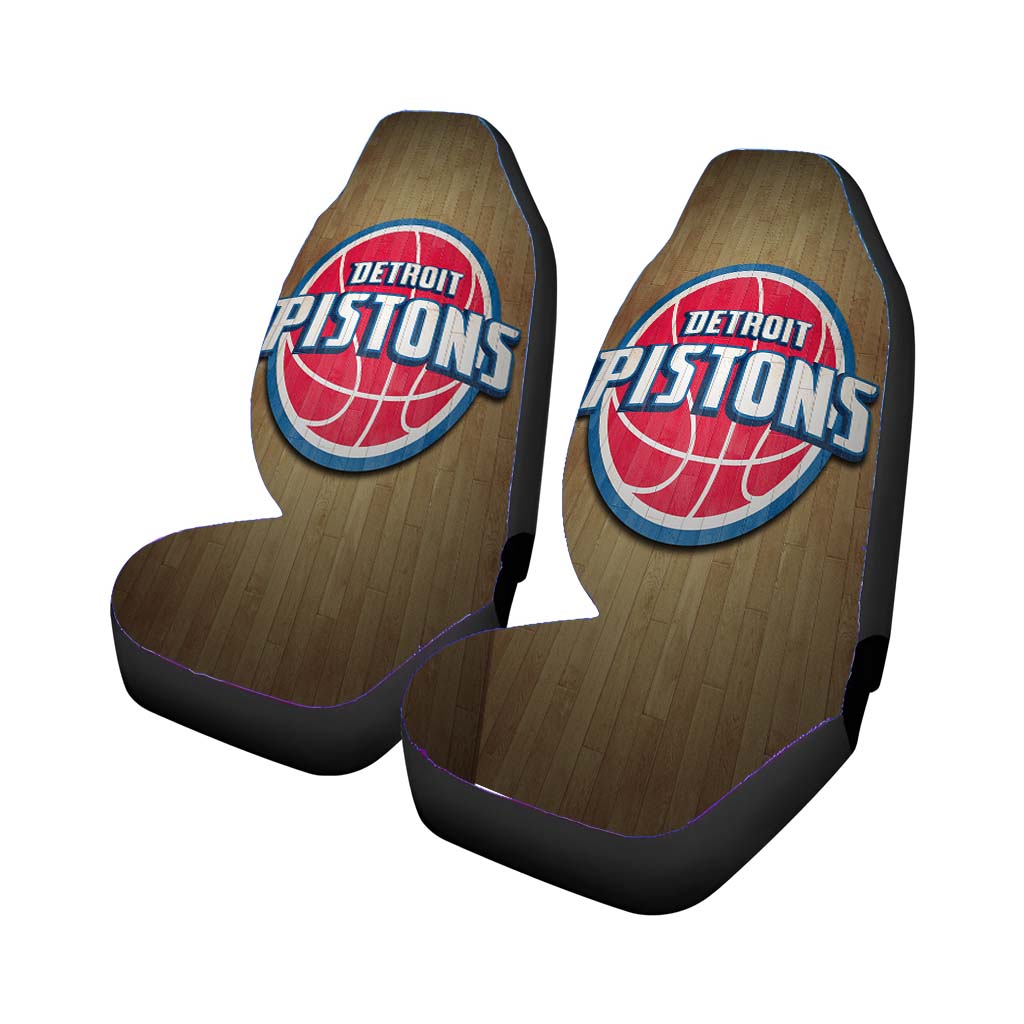 Detroit Pistons Nba Wood Logo Car Seat Covers