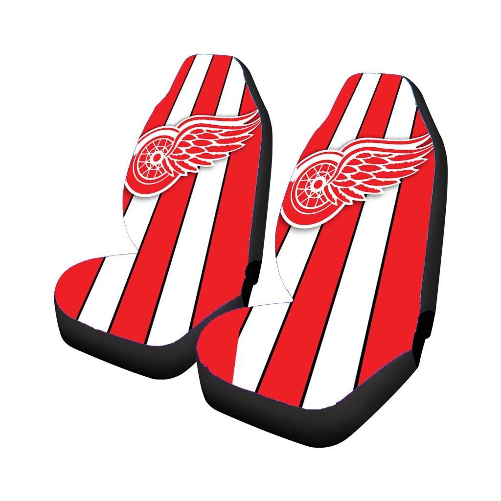 Detroit Red Wings Stripe Football Logo Car Seat Cover Waterproof Protection