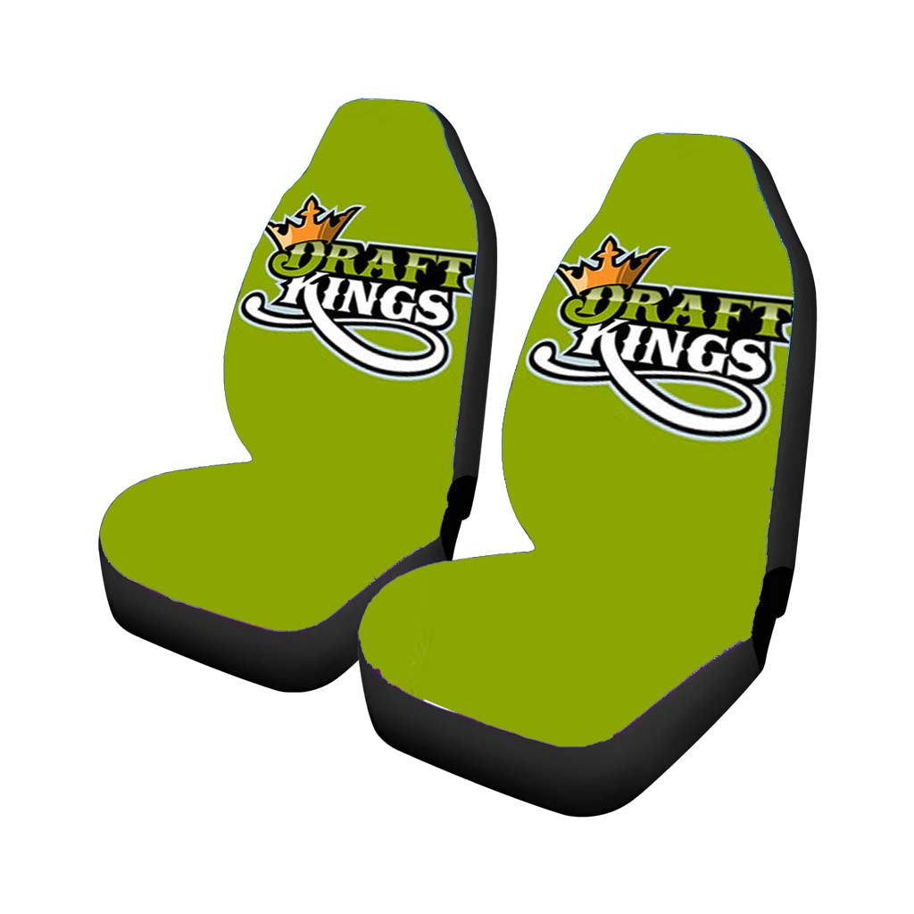 Draft King Baseball Logo Green Car Seat Covers