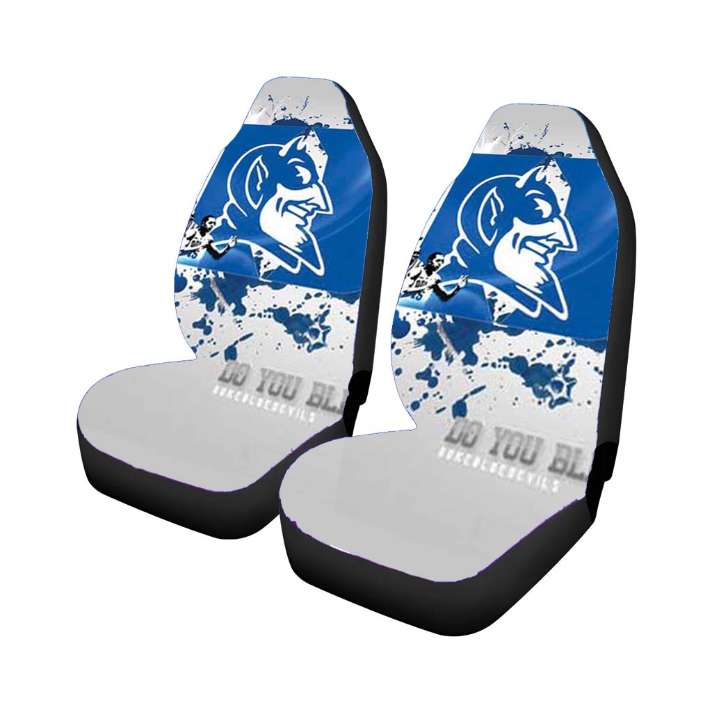 Duke Blue Devils Splatter Logo Car Seat Covers